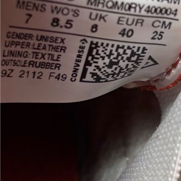 Converse Cons One Star Pro OX FireOpal/Black/White Suede Sneakers Women’s 8.5 - Picture 9 of 11